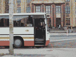 A bus in Riga